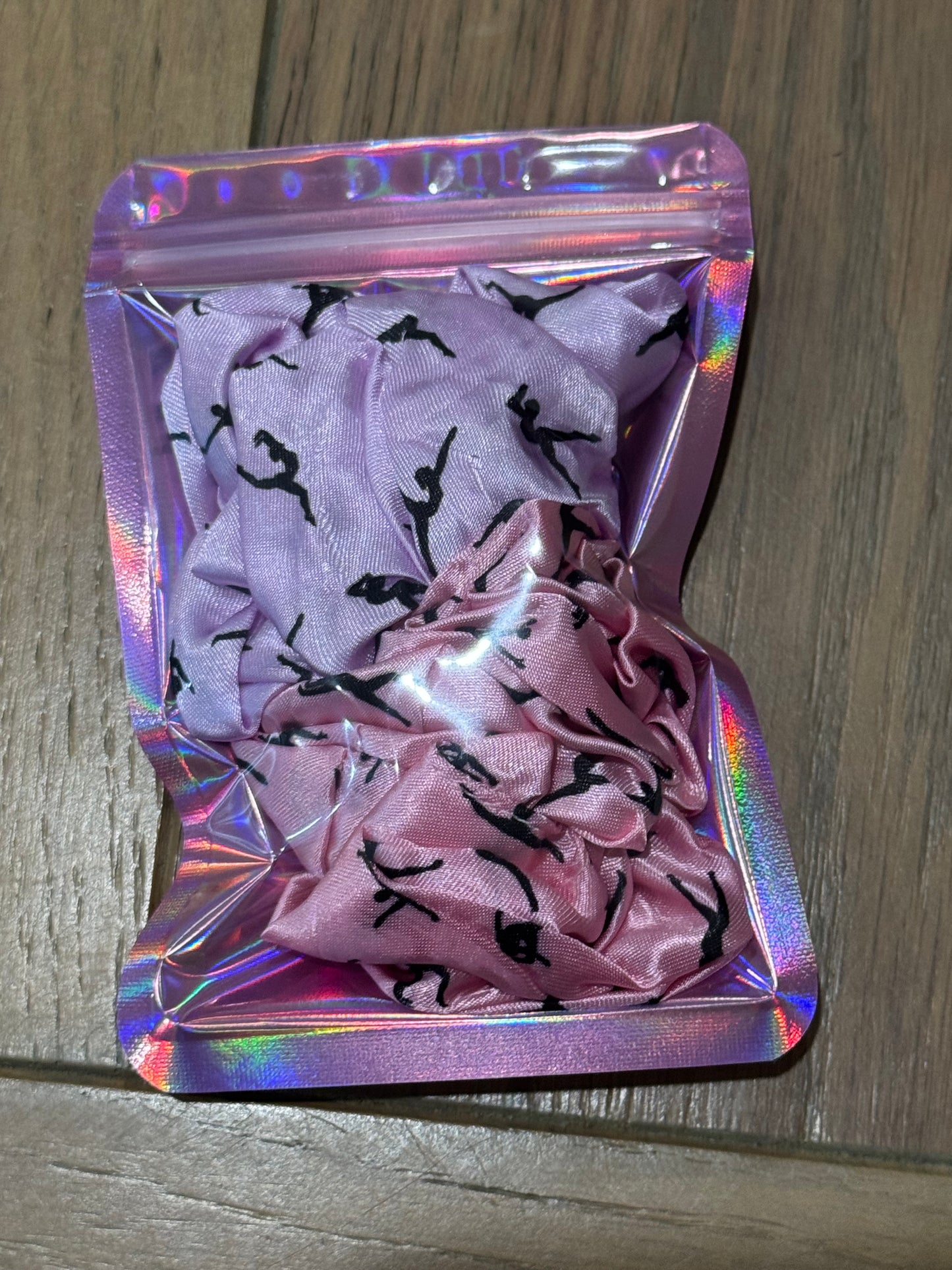 Satin Dance Scrunchies – Dance Silhouette Print - 2 Pack