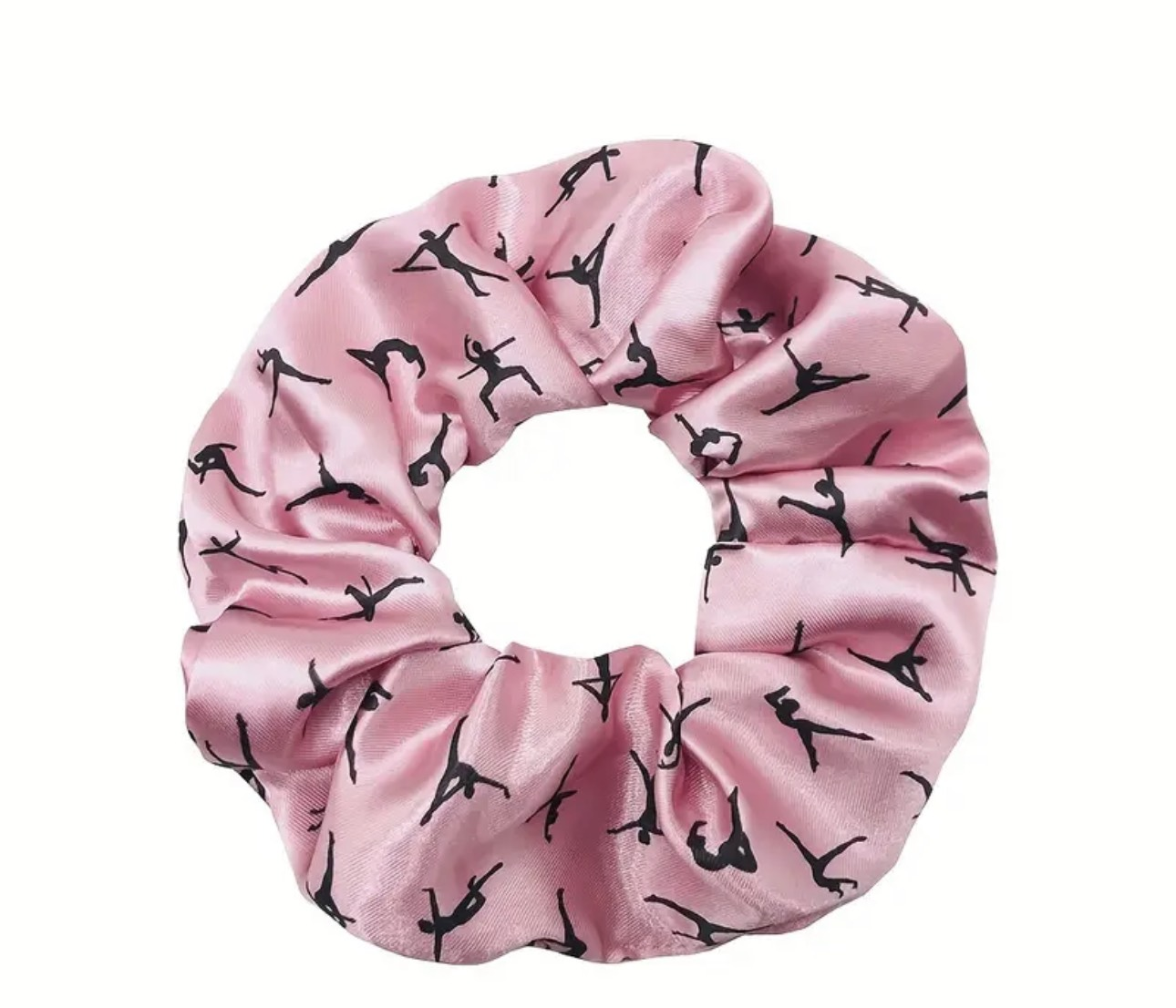 Satin Dance Scrunchies – Dance Silhouette Print - 2 Pack