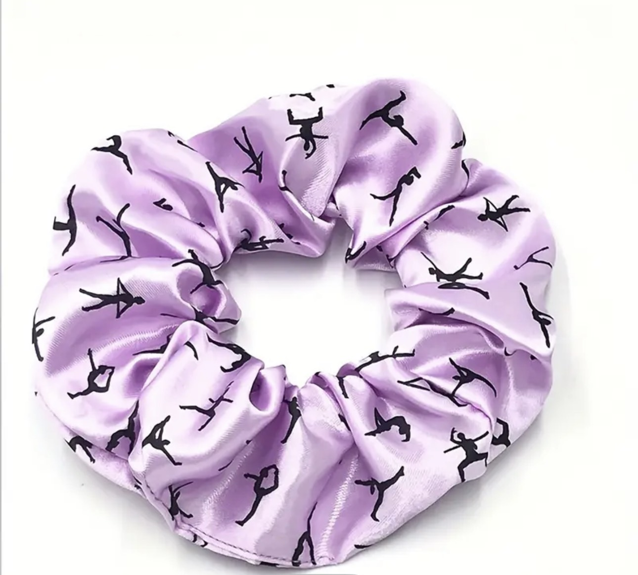 Satin Dance Scrunchies – Dance Silhouette Print - 2 Pack