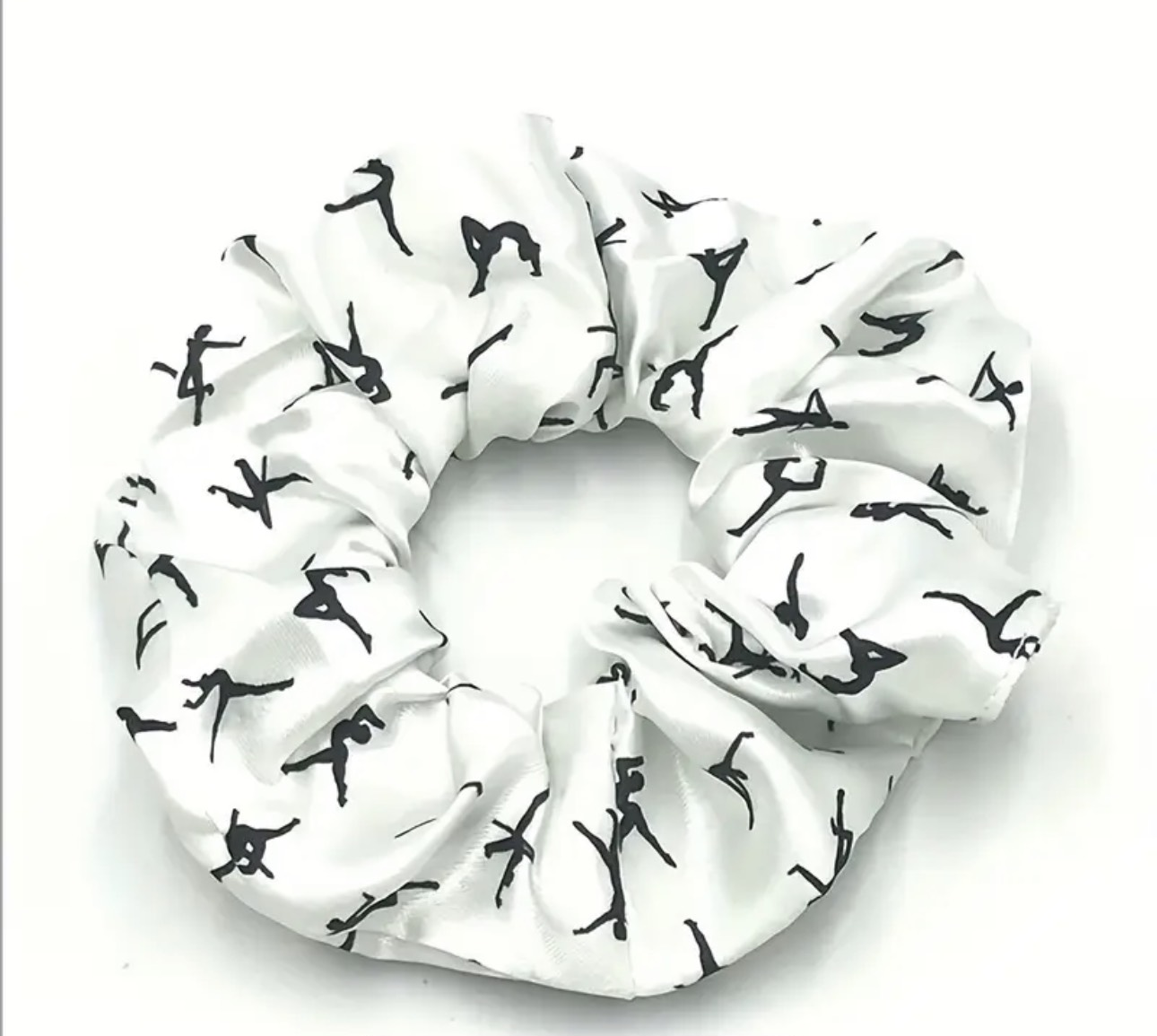 Satin Dance Scrunchies – Dance Silhouette Print - 2 Pack